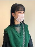 ぱっつん×ワイドバング
