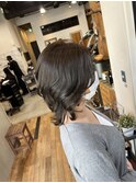 五反田駅美容室☆ウルフレイヤー/グレージュ/前髪なし/白髪染め