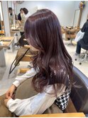 ラベンダーグレージュロングレイヤー