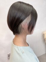 ミュラ(mulah)&nbsp;インナーカラーホワイトベージュ×透明感カラー＊ショートボブ