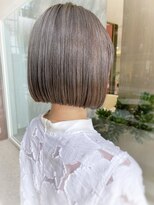 コルソ ケーツー 梅田 茶屋町(corso k-two)&nbsp;ミニボブ*切りっぱなしボブ*ナチュラルボブ*カーキグレージュ