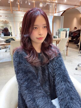 ロンド エスポワール 錦糸町(Lond espoir) レッドブラウンハッシュカット似合わせカット【韓国ヘア鈴木颯】