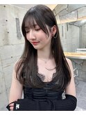 ザクザクレイヤーカット巻き方簡単ミディアムロング韓国渋谷