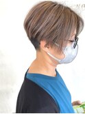 白髪ぼかしhighlight、大人女性刈り上げショート［谷合