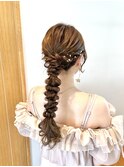 お呼ばれ編み下ろしヘアセット