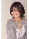 黒髪/ボブルフ/ネビージュ/小顔/ワンレン/吉祥寺/髪質改善/前髪