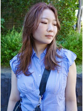 ランプ 代官山(the lamp) ダブルカラーケアブリーチベージュ透明感カラーレイヤーカット