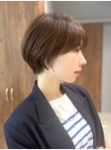 コンパクトな丸みショートヘア白金目黒