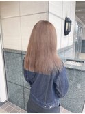 くびれヘアアプリコットオレンジハイライトカラー大津瀬田