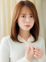 カバーヘア ブリス 北浦和(COVER HAIR bliss)&nbsp;流しバングブリーチなし大人美人前下がり艶感ストレート30代X