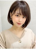 イメチェンする？前髪ありの小顔ボブヘア/シルクレイ銀座