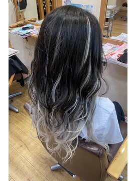 ヘアーコレット(hair Colet) エクステシルバーグラデーション