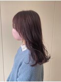 顔まわりカット◯ピンクブラウン◯ピンクベージュ
