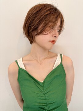 サンド 銀座(sand) 大人可愛い20代30代40代グレージュショートボブ 丸みショート◎