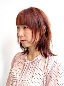 エアー 銀座タワー(AIR) ピンクバイオレットで作るお洒落なウルフカット