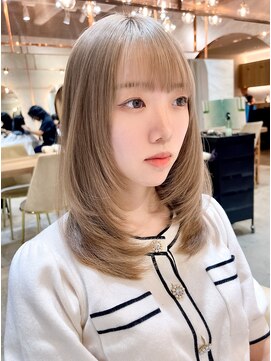 ロンド エスポワール 錦糸町(Lond espoir) ◯前髪ピンクベージュインナーグレージュザクザクレイヤー