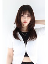 ガリカ 横浜(Gallica) 【mirei】セミロングレイヤーカット/顔周りウルフレイヤー