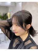 韓国レイヤー/韓国風/ボブ/髪質改善/黒髪/ブリーチなし〔池袋〕