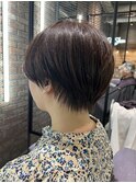 フレンチカジュアルグレージュニュアンスカラーショートボブ