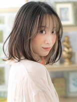 カバーヘア ブリス 戸田公園西口店(COVER HAIR bliss) セクションカラー透け感バング小顔ロブTb4戸田公園20代30代40代