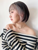 エミス バイ メルト 吉祥寺(emis by melt)&nbsp;【堀惠】インナーカラーイヤリングカラーホワイトベージュ吉祥寺