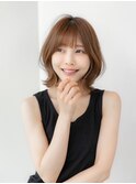 レイヤーボブくびれボブ外ハネナチュラルカラー髪質改善艶髪