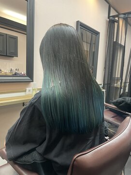 アリ 葛西店(ALi) グラデーションカラー×グリーン　葛西髪質改善｜葛西縮毛矯正｜