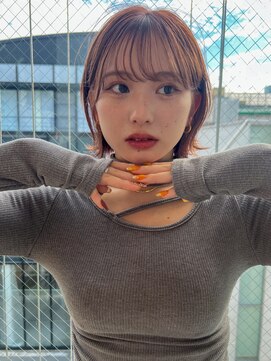 ロンド 表参道店(Lond) 小顔カットオレンジベージュレイヤーボブ