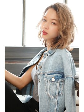 ハル 泉中央(hal) 【hal泉中央】外ハネマッシュウルフ×アッシュブラウン