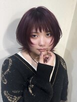 ドライブ(drive)&nbsp;ウルフカット　レッド系カラー　顔まわりウルフカット