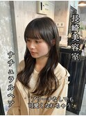 長崎 ブリーチなしカラー 韓国 顔周り レイヤー