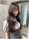 15315黒髪グレージュ髪質改善レイヤーワンカール韓国ストレート
