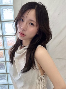 サイン 渋谷(SIGN) 韓国ヘア髪質改善ざくざくレイヤーカットグレージュブリーチ無し