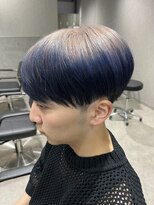 テクト バイアッシュ 吉祥寺店(Tect by Ash) ツーブロックマッシュホワイトグラデーションブルーデザイン