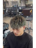 メンズカット＋ツイストパーマ＋ハイライト