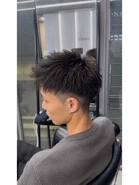 MEN’S HAIR/アップバングショート