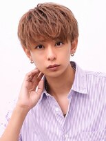 アーリー(Ali'i)&nbsp;ラウンドマッシュウルフ束感ショートメンズブリーチカラー