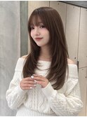 ワンホンレイヤ ー×ダークブルー[デジタルパーマ/ボブ/韓国]