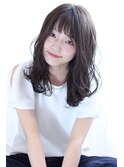 Lita 遠藤 グレージュ シースルーバング ローレイヤー