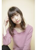 グレージュカラー/シルキーベージュ/斜めバング/銀座/髪質改善