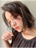 うざバング。パーマ。伸ばしかけ。＃エッジショート