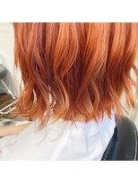 ガルボ ヘアー(garbo hair)&nbsp;外ハネボブ♪オレンジカラー♪