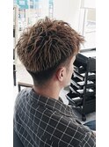 コンマヘアサイドグラデーションマッシュウルフ