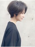 可愛い前髪ありのひし形耳掛け/20代/30代/40代/白髪染め/ボブ