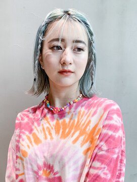 アルバム 銀座(ALBUM GINZA) ブレイズ風アレンジ_ラベンダーカラーくびれミディ_8468