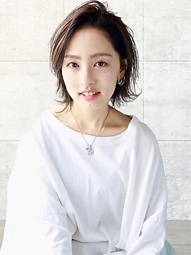 ヘアーアンジェ 南矢野目店(Hair ange) 小顔ショート×ブランジュカラー×ハイライトカラー×イルミナ