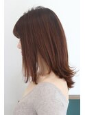 髪質改善縮毛矯正×冬カラー×ミルクティアッシュ×前髪パッツン