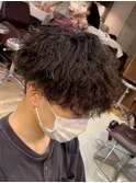 波巻きスパイラルパーマメンズマッシュパーマツイストパーマ