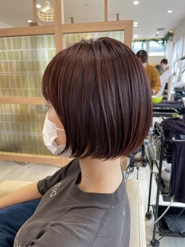 アドラーブル 長岡リップス旭岡店(adorable) 20代30代ミニボブレッドブラウン小顔美肌ストレート丸み