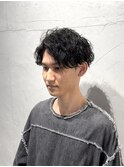 【曽我尾真生】波巻きパーマ/メンズパーマ/センターパート